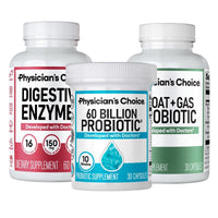 Gut Health Support with 60 Billion Probiotic + Digestive Enzymes + Bloat & Gas Probiotic