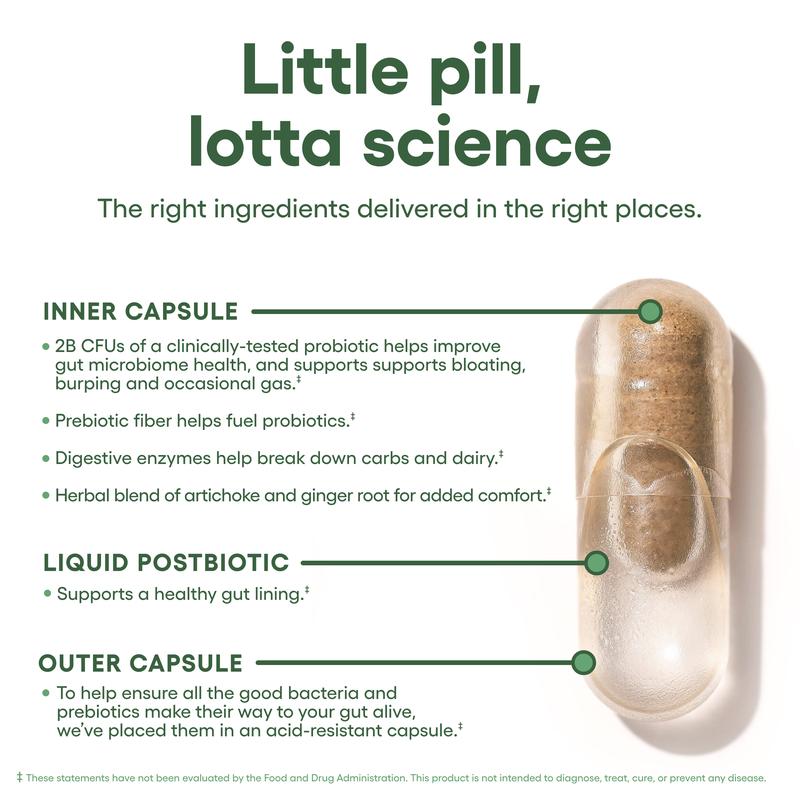 Gut Health Support with 60 Billion Probiotic + Digestive Enzymes + Bloat & Gas Probiotic