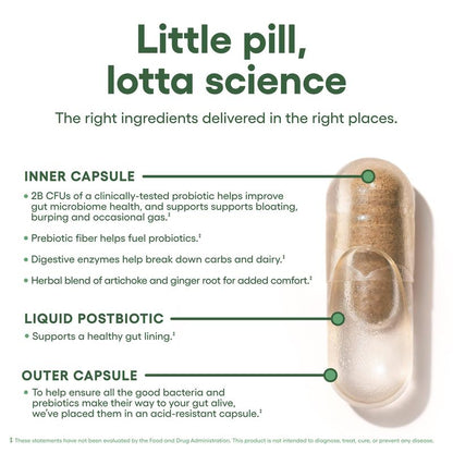 Gut Health Support with 60 Billion Probiotic + Digestive Enzymes + Bloat & Gas Probiotic