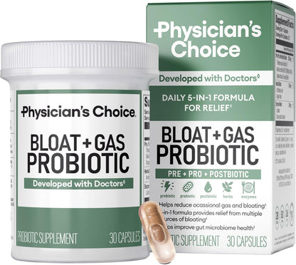 Gut Health Support with 60 Billion Probiotic + Digestive Enzymes + Bloat & Gas Probiotic